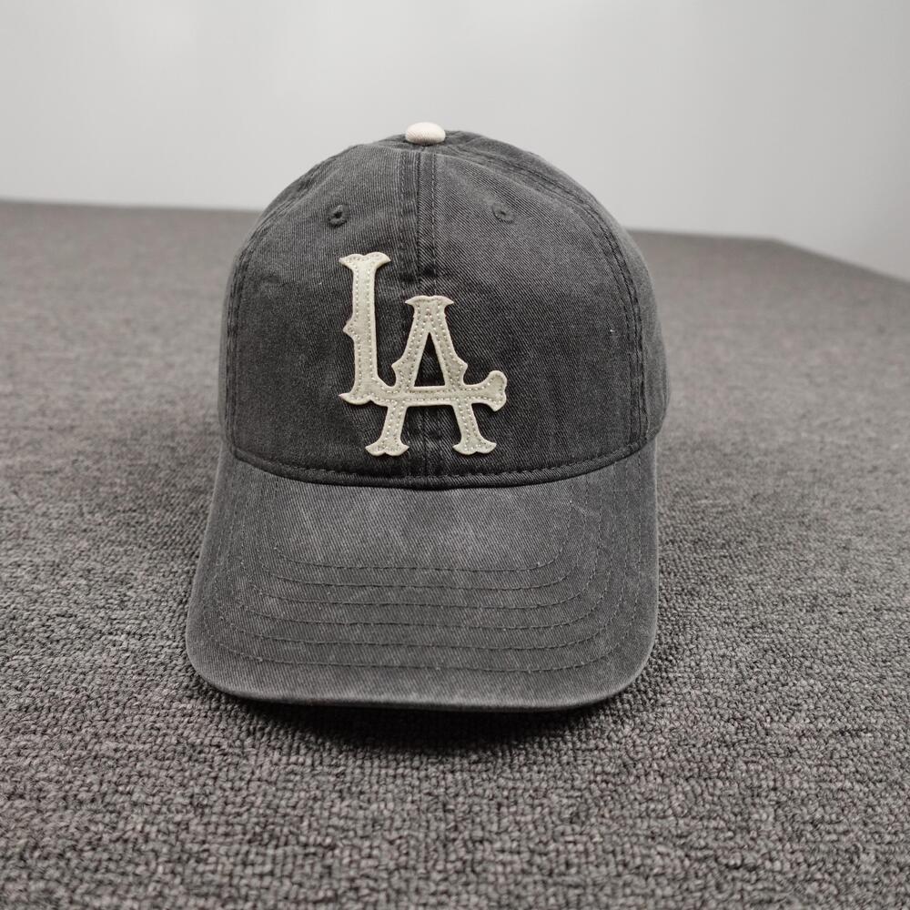Los Angeles Dodgers Hat Cap Strap Back One Size Gray MLB Baseball Mighty Fine